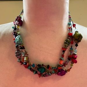 Multi colored beaded necklace. Worn several times. Listing #7014